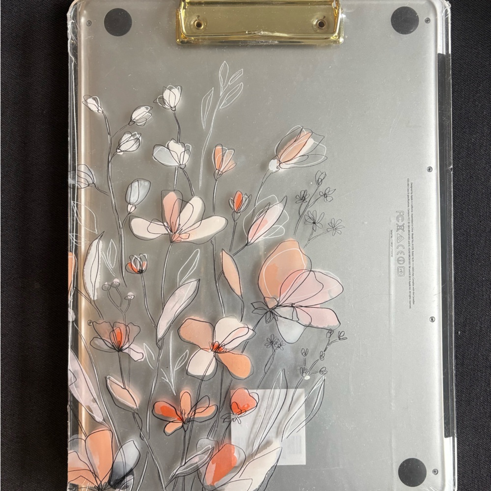 Floral Writing board with Gold Hinge